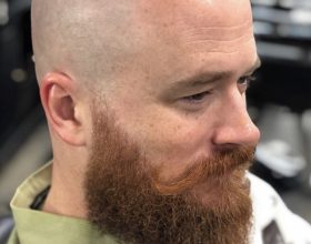 Head shave with beard trim